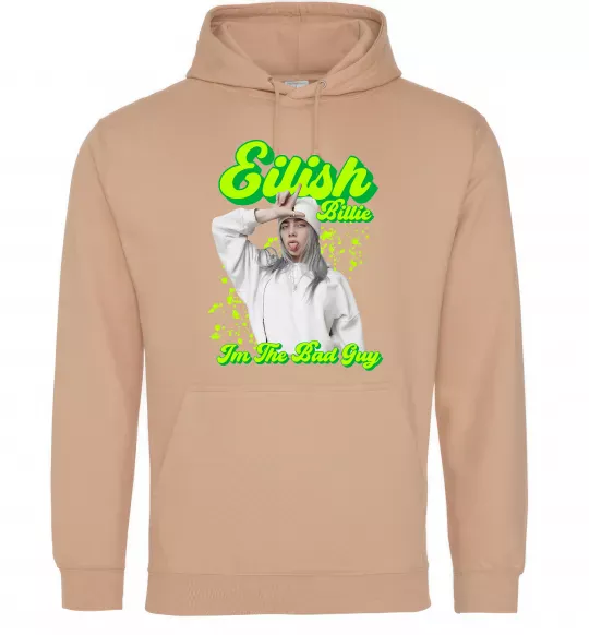 Женская толстовка (худи) Eilish Billie Песочный фото