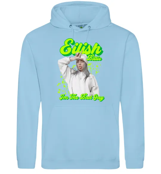 Жіноча толстовка (худі) Eilish Billie Блакитний фото