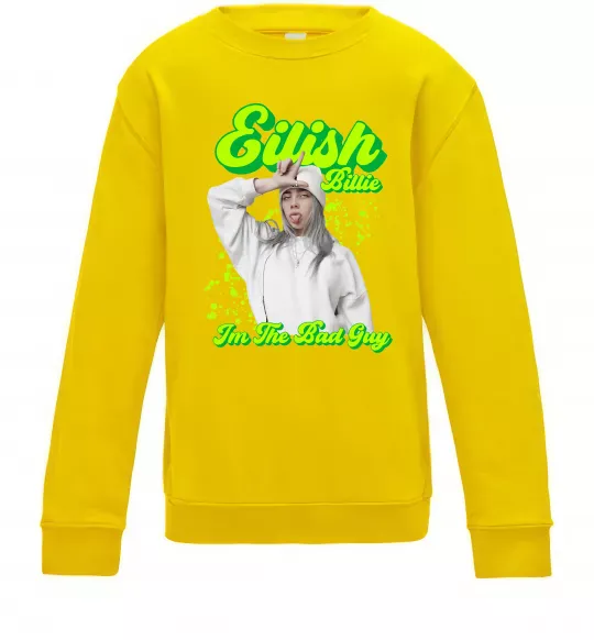 Детский Свитшот Eilish Billie Солнечно желтый фото