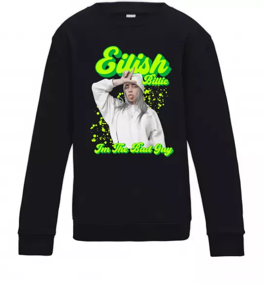 Детский Свитшот Eilish Billie Черный фото