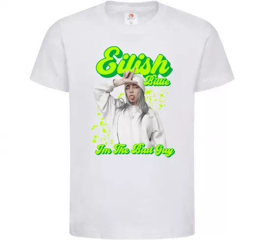 Дитяча футболка Eilish Billie Білий фото