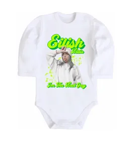 Дитячий бодік Eilish Billie Білий фото