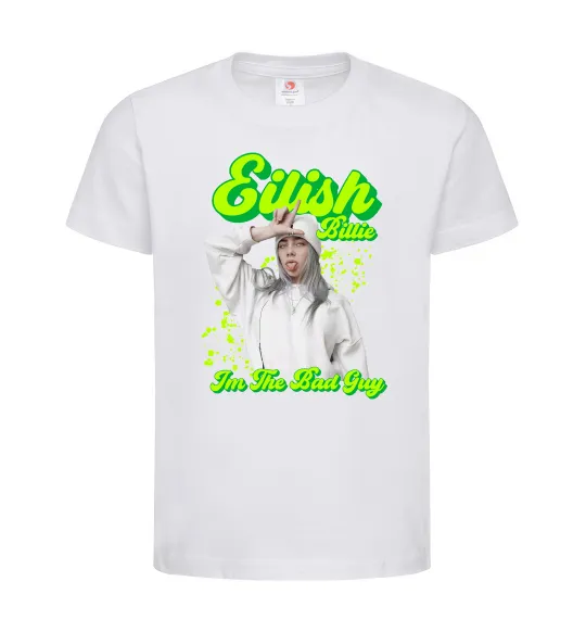 Детская футболка Eilish Billie Белый фото