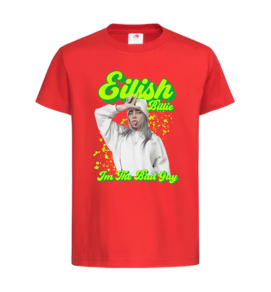 Детская футболка Eilish Billie Красный фото