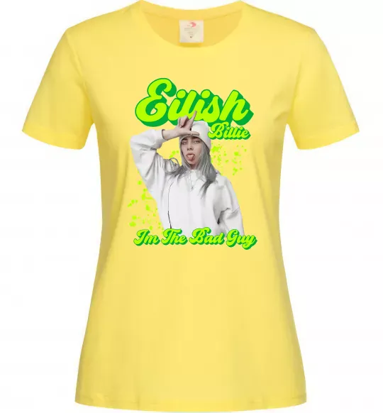 Женская футболка Eilish Billie Лимонный фото