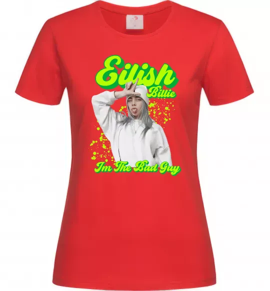 Женская футболка Eilish Billie Красный фото