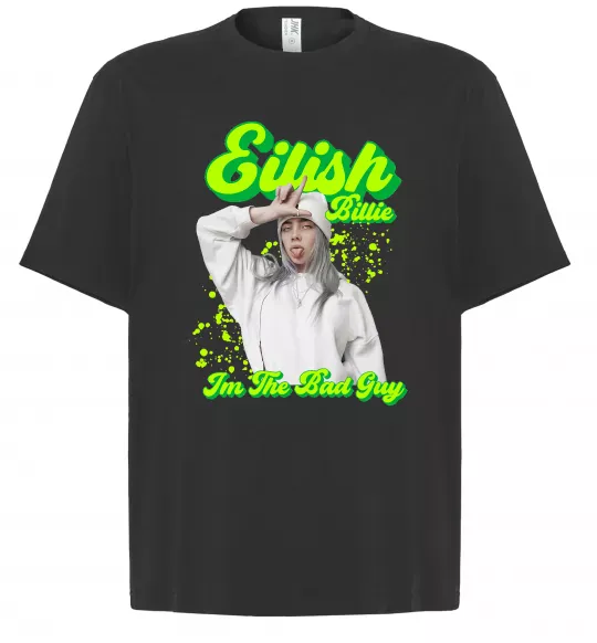 Футболка Оверсайз Eilish Billie Чорний фото