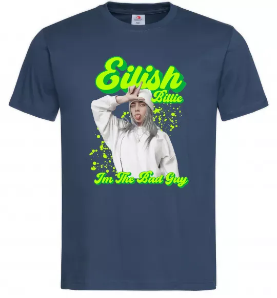Мужская футболка Eilish Billie Темно-синий фото
