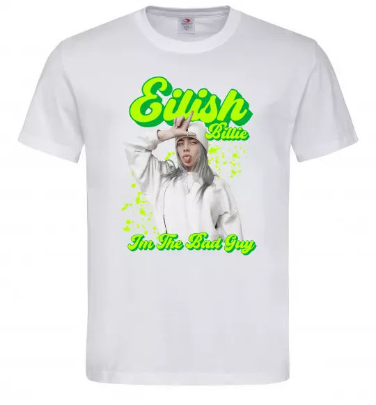 Мужская футболка Eilish Billie Белый фото