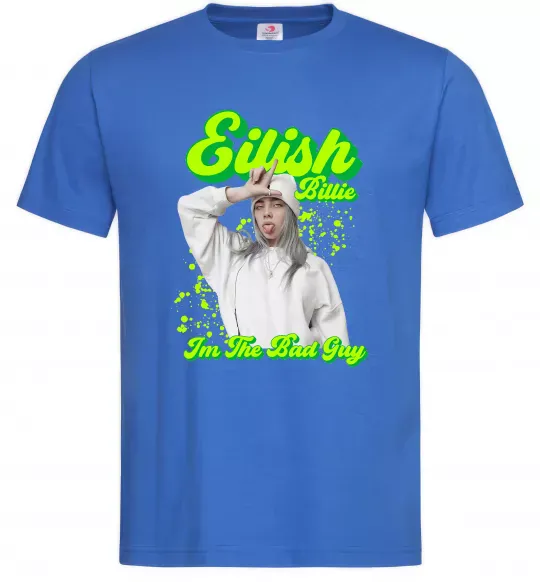 Мужская футболка Eilish Billie Ярко-синий фото
