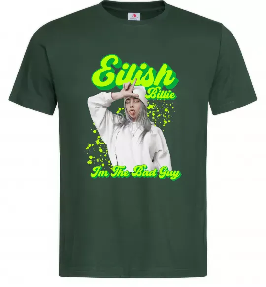 Мужская футболка Eilish Billie Темно-зеленый фото