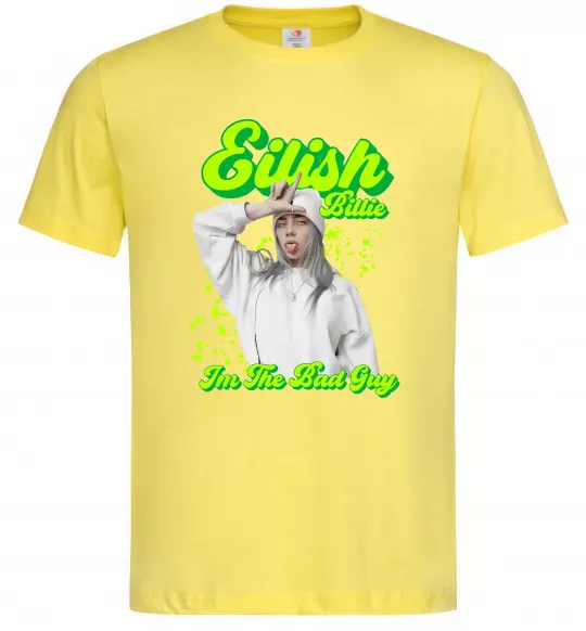 Мужская футболка Eilish Billie Лимонный фото