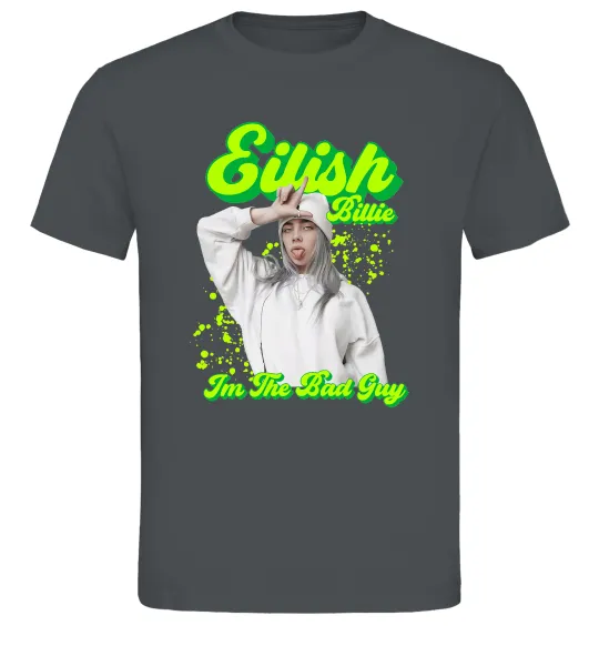 Мужская футболка Eilish Billie Графит фото