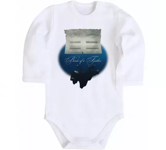 Детский боди Birds of a feather Белый фото