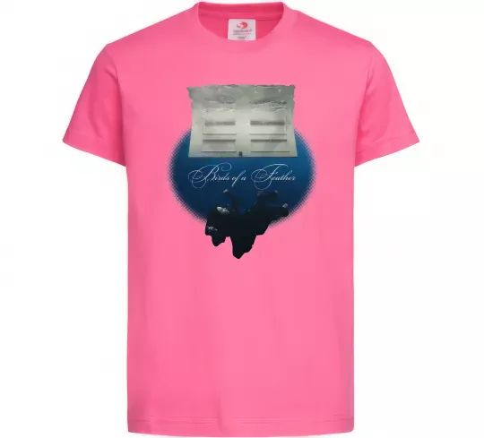 Детская футболка Birds of a feather Ярко-розовый фото