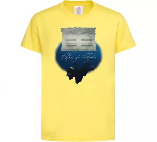 Детская футболка Birds of a feather Лимонный фото