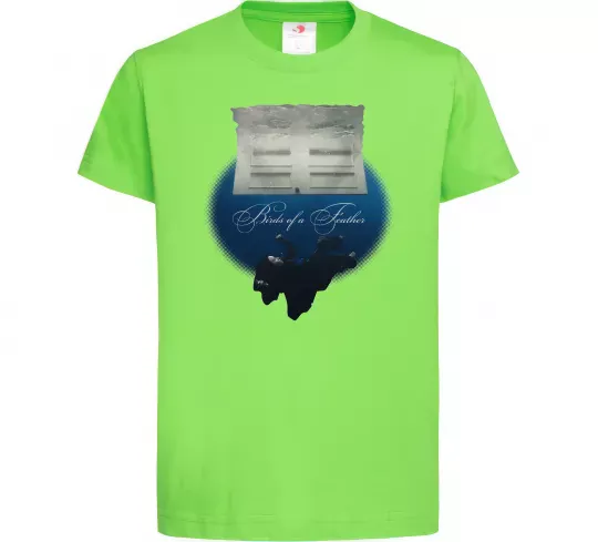 Детская футболка Birds of a feather Лаймовый фото