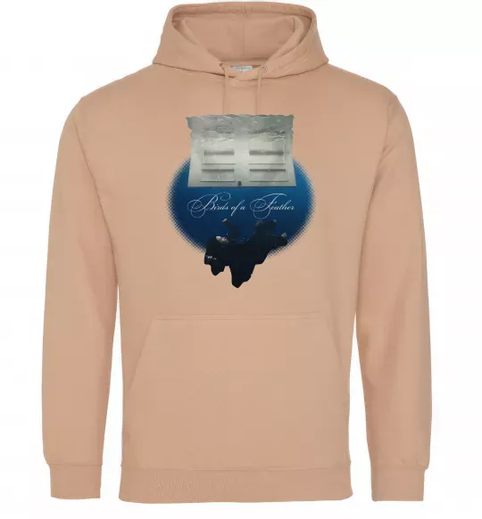 Женская толстовка (худи) Birds of a feather Песочный фото