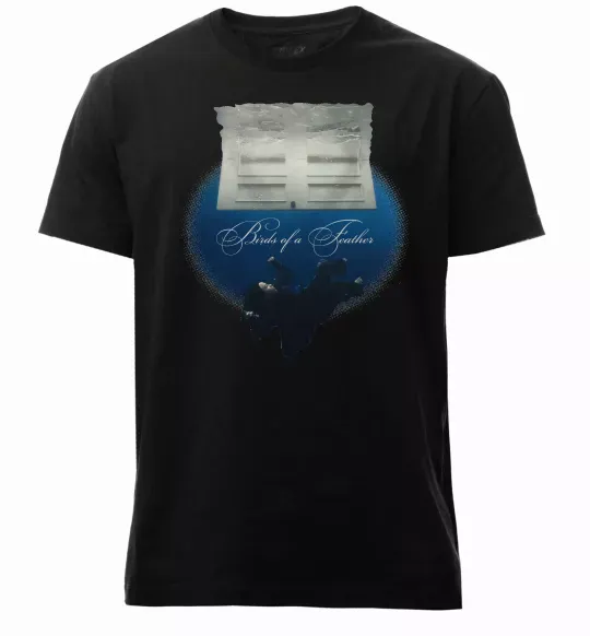 Мужская премиум футболка Birds of a feather Черный фото