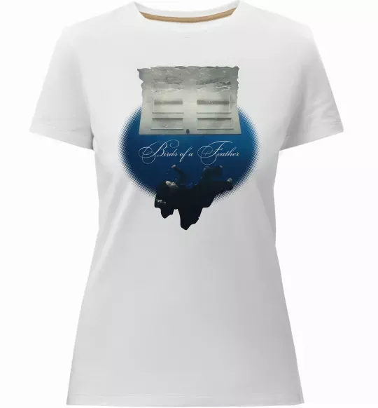 Женская премиум футболка Birds of a feather Белый фото