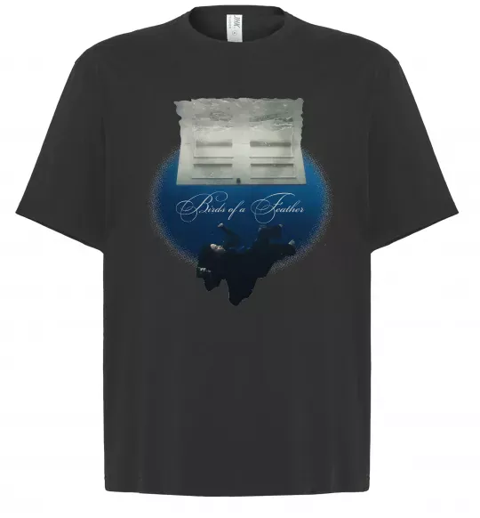 Футболка Оверсайз Birds of a feather Черный фото