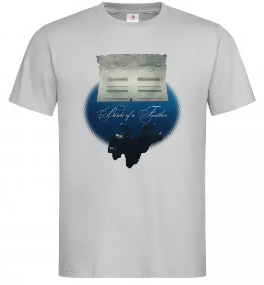 Мужская футболка Birds of a feather Серый фото