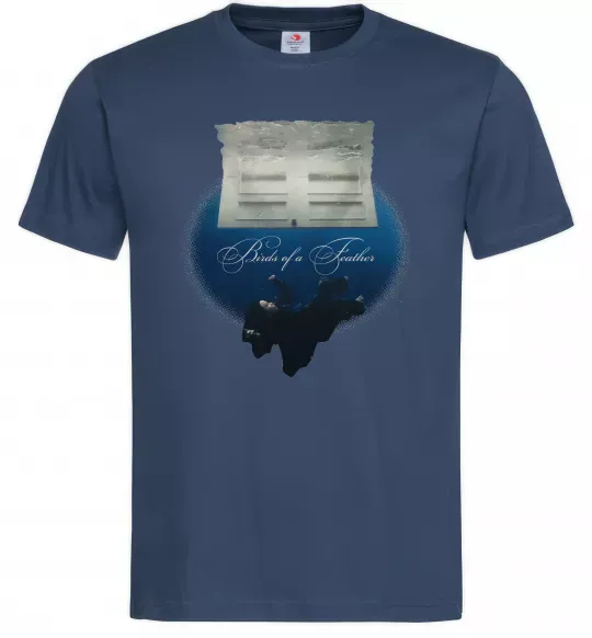 Мужская футболка Birds of a feather Темно-синий фото