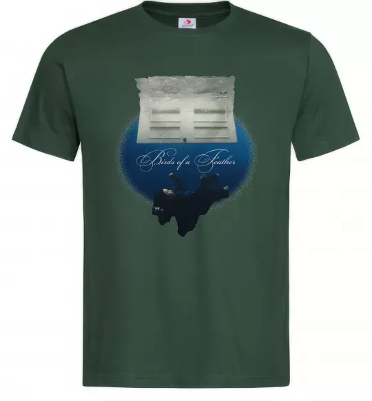 Мужская футболка Birds of a feather Темно-зеленый фото