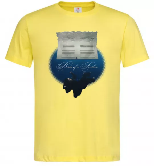 Мужская футболка Birds of a feather Лимонный фото