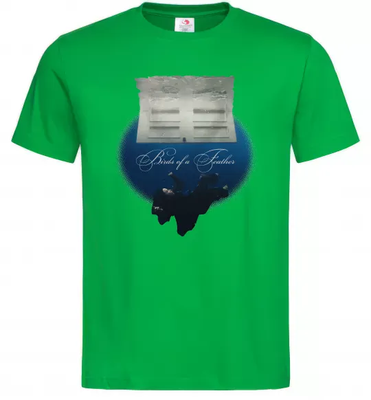 Мужская футболка Birds of a feather Зеленый фото
