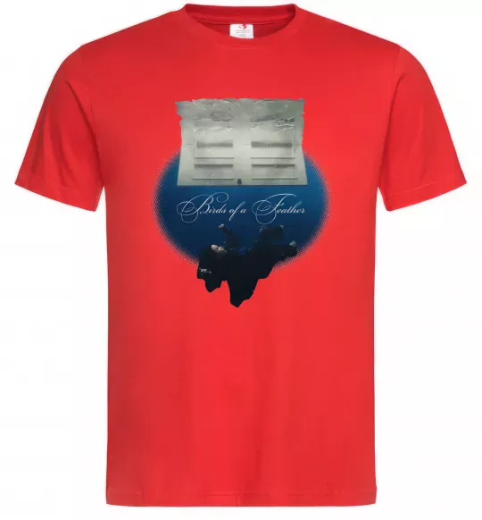 Мужская футболка Birds of a feather Красный фото