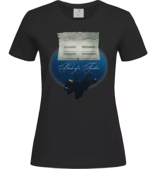 Женская футболка Birds of a feather Черный фото