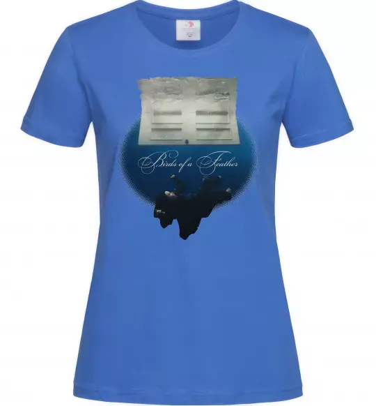 Женская футболка Birds of a feather Ярко-синий фото