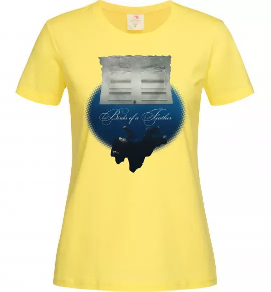 Женская футболка Birds of a feather Лимонный фото