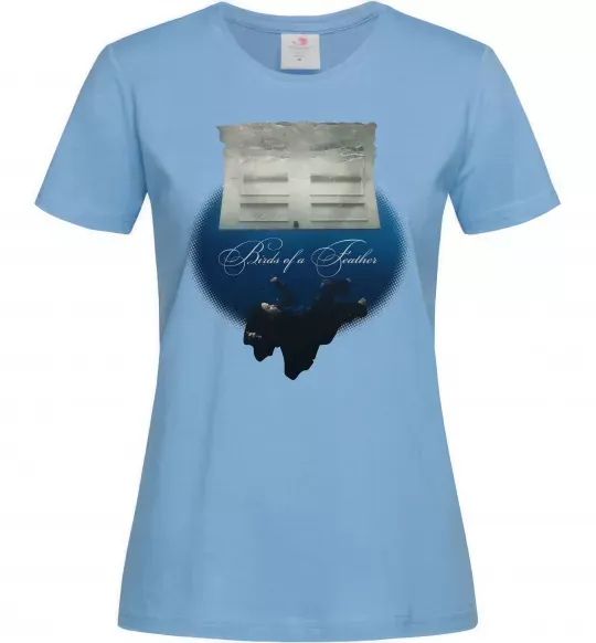 Женская футболка Birds of a feather Голубой фото