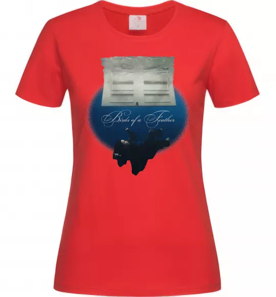 Женская футболка Birds of a feather Красный фото