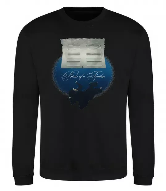 Світшот Birds of a feather Чорний фото