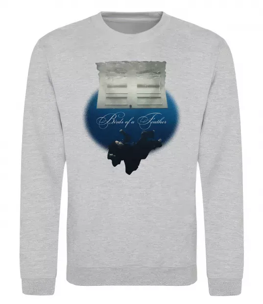 Світшот Birds of a feather Сірий меланж фото