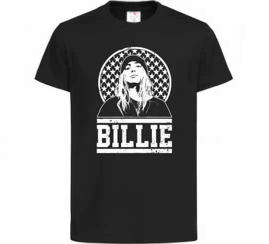 Детская футболка Billie чорно-білий Черный фото