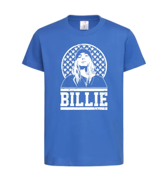 Детская футболка Billie чорно-білий Ярко-синий фото