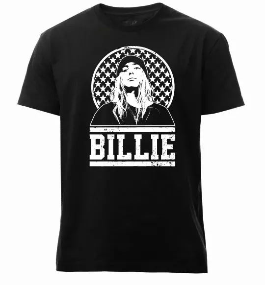 Мужская премиум футболка Billie чорно-білий Черный фото