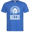 Мужская футболка Billie чорно-білий Ярко-синий фото