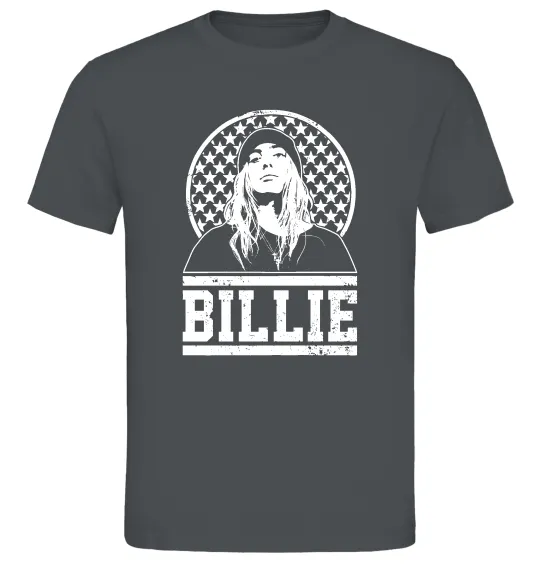 Мужская футболка Billie чорно-білий Графит фото