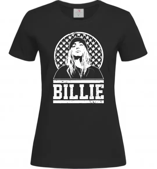 Женская футболка Billie чорно-білий Черный фото