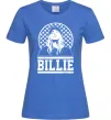 Женская футболка Billie чорно-білий Ярко-синий фото