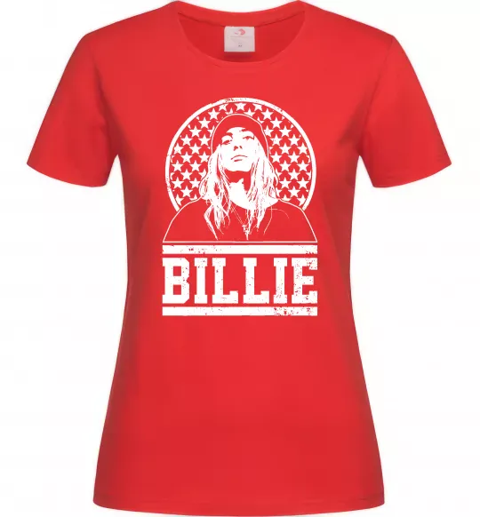 Женская футболка Billie чорно-білий Красный фото