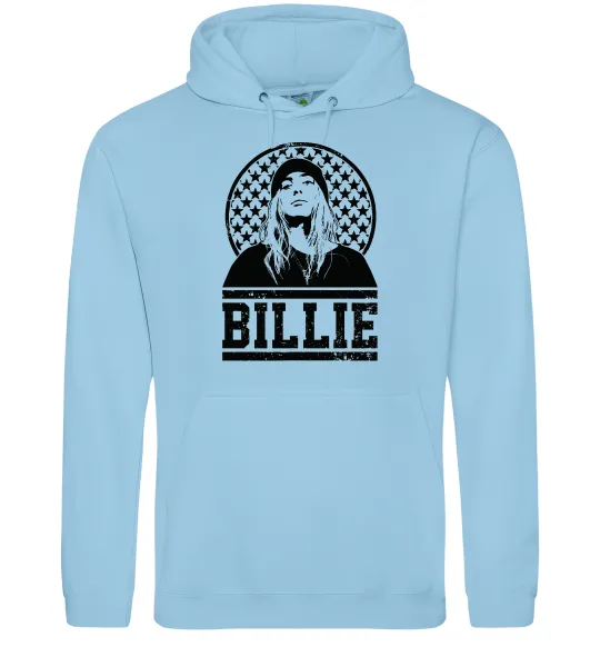 Мужская толстовка (худи) Billie чорно-білий Голубой фото