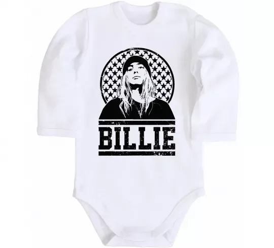Детский боди Billie чорно-білий Белый фото