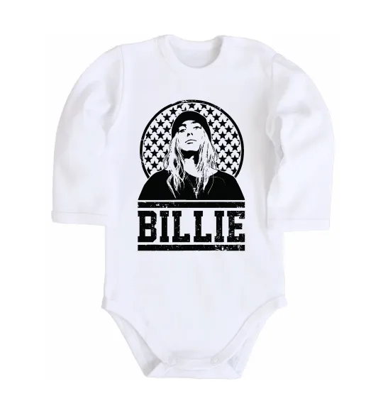 Детский боди Billie чорно-білий Белый фото