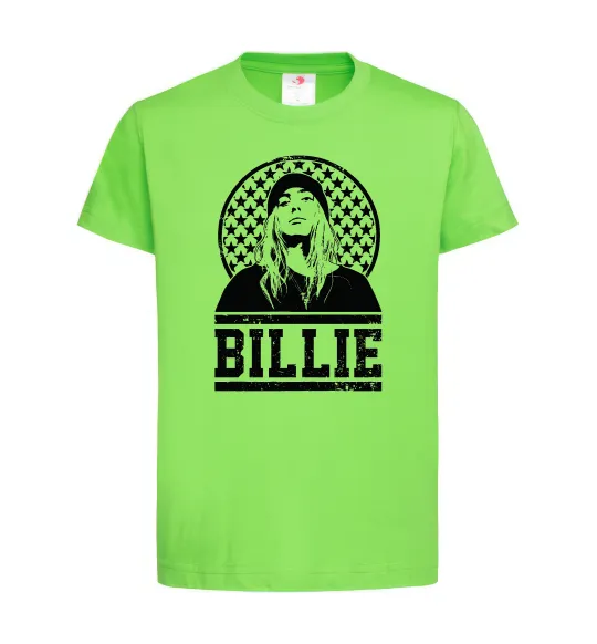 Детская футболка Billie чорно-білий Лаймовый фото